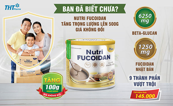 NUTRI FUCOIDAN THÔNG BÁO TĂNG TRỌNG LƯỢNG TỪ 400G LÊN 500G VỚI GIÁ THÀNH KHÔNG ĐỔI