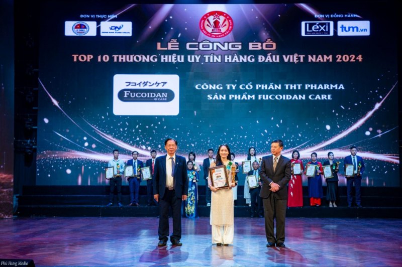 Sản phẩm Fucoidan Care Tự hào đạt Top 10 Thương hiệu uy tín hàng đầu Việt Nam năm 2024