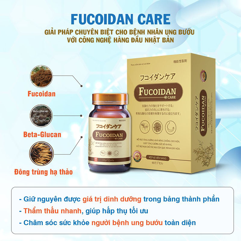 Sản phẩm Fucoidan Care giúp hỗ trợ điều trị ung thư hiệu quả